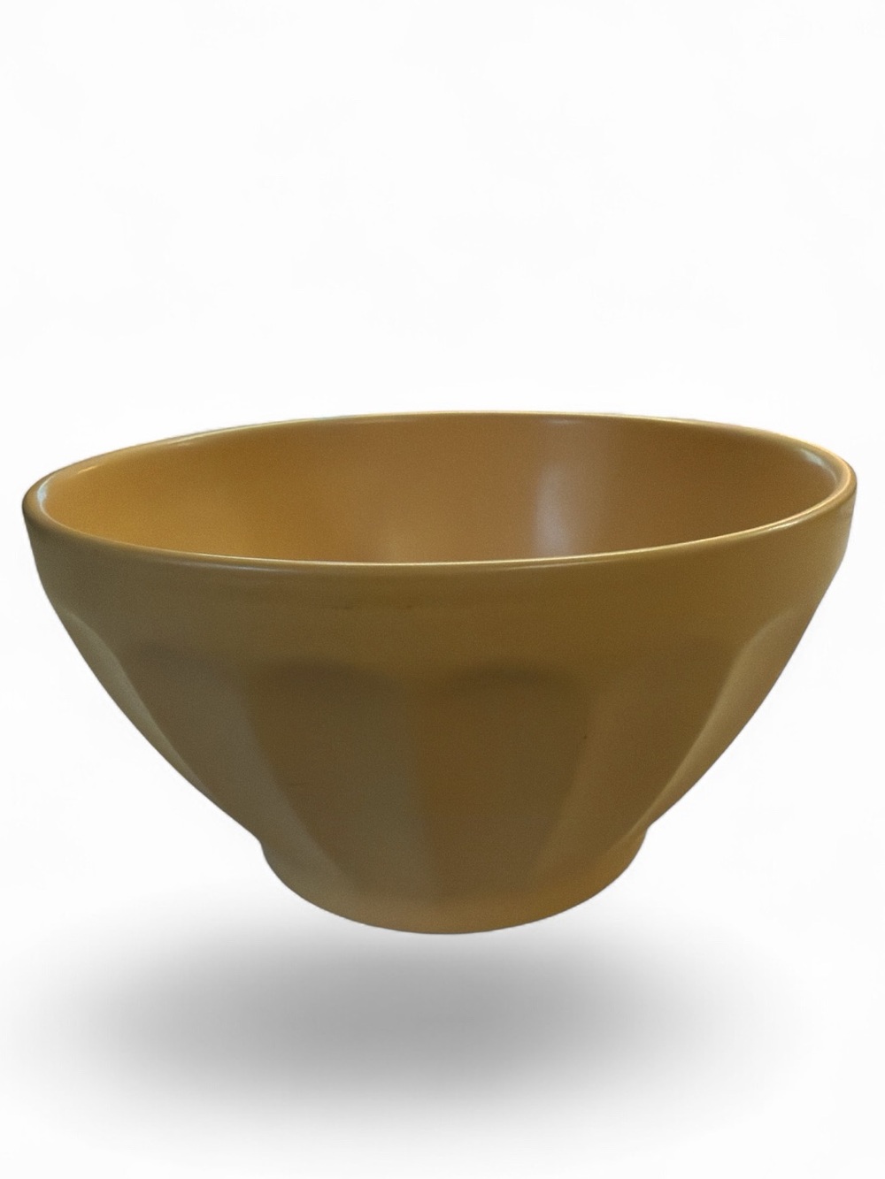 Anthropologie Amelie Latte Ceramic Mixing Bowl Bowl Sunny Mustard Matte EUC